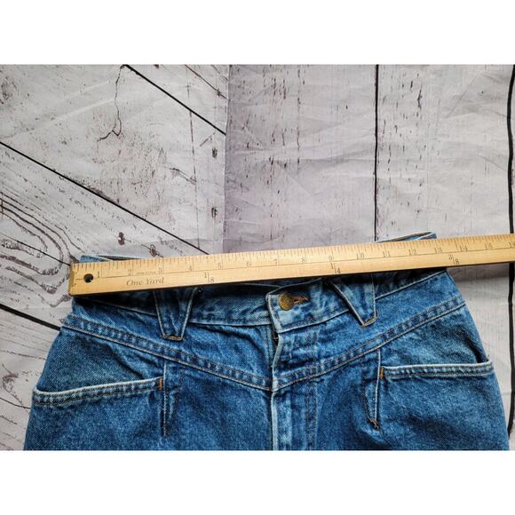 Vintage Chic Western Bareback Jeans 90s Womens 13 Petite Blue Denim High Waist - Picture 2 of 7